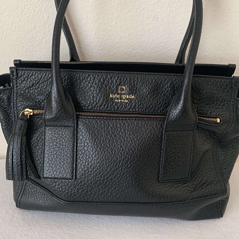Kate Spade New York Black Leather Shoulder Bag - Picture 2 of 10